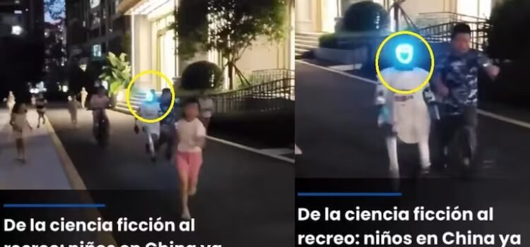 Niños juegan con robot humanoide en China y el video causa revuelo en redes Niños juegan con robot humanoide en China y el video causa revuelo en redes