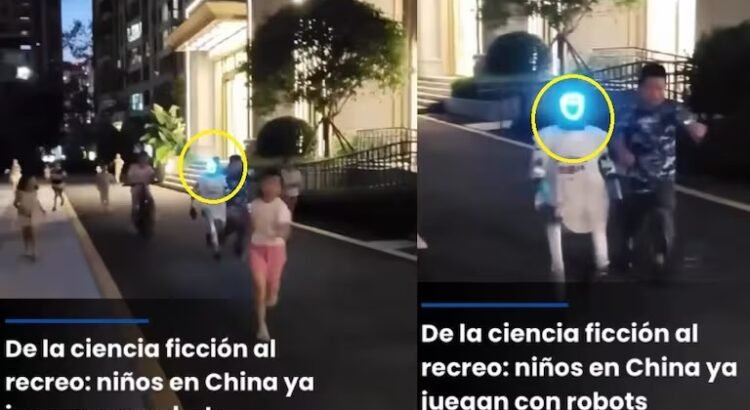 Niños juegan con robot humanoide en China y el video causa revuelo en redes