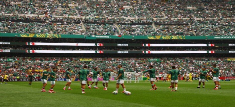 México – Sudáfrica; Las selecciones calientan en el Azteca en la previa del partido inaugural